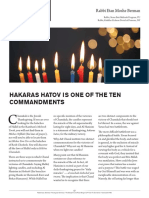 Hakaras Hatov Is One of The Ten Commandments: Rabbi Etan Moshe Berman