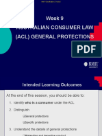 LAW2447 - Week 9 - Australian Consumer Law - General Protections