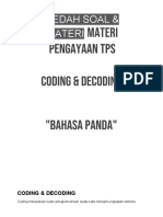 Coding & Decoding - Prinsip dan Contoh Soal Coding dan Decoding