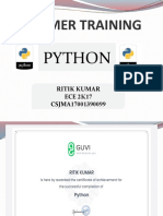 Summer Training: Python