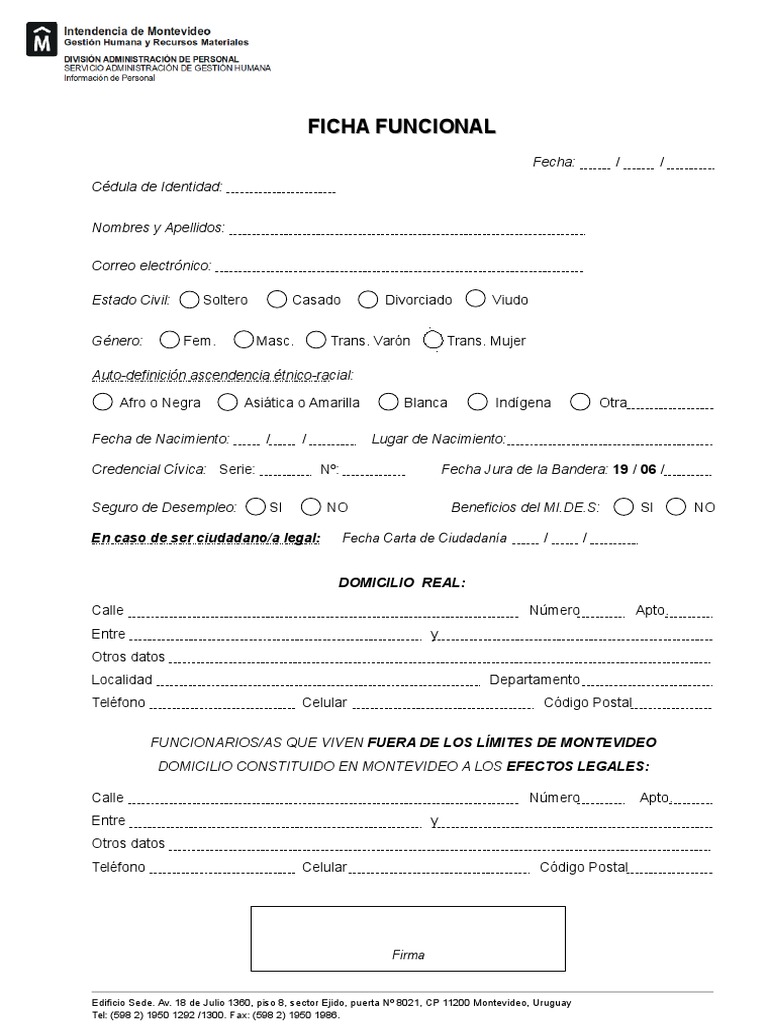 Modelo de Ficha Funcional PDF | PDF