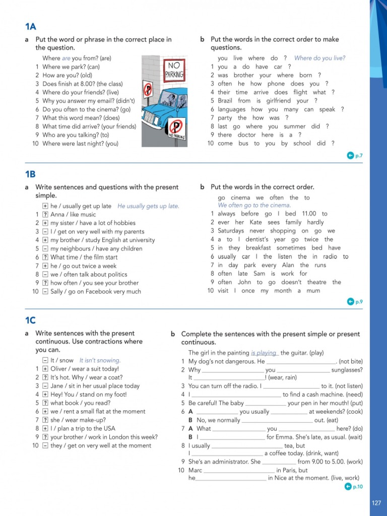 1B Grammar Ex | PDF