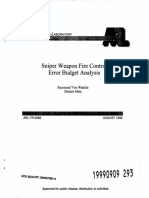 Sniper Weapon Fire Control Error Budget Analysis: Army Research Laboratory