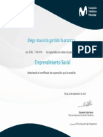 Certificado de Emprendimiento Social