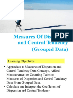 Measures of Dispersion and Central Tendency (Grouped Data)