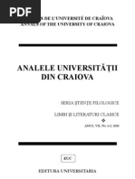 Analele Univ Cv-Limbi Si Literaturi Clasice Nr. 1-2.2010