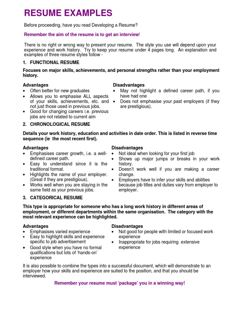 Resume Examples | PDF
