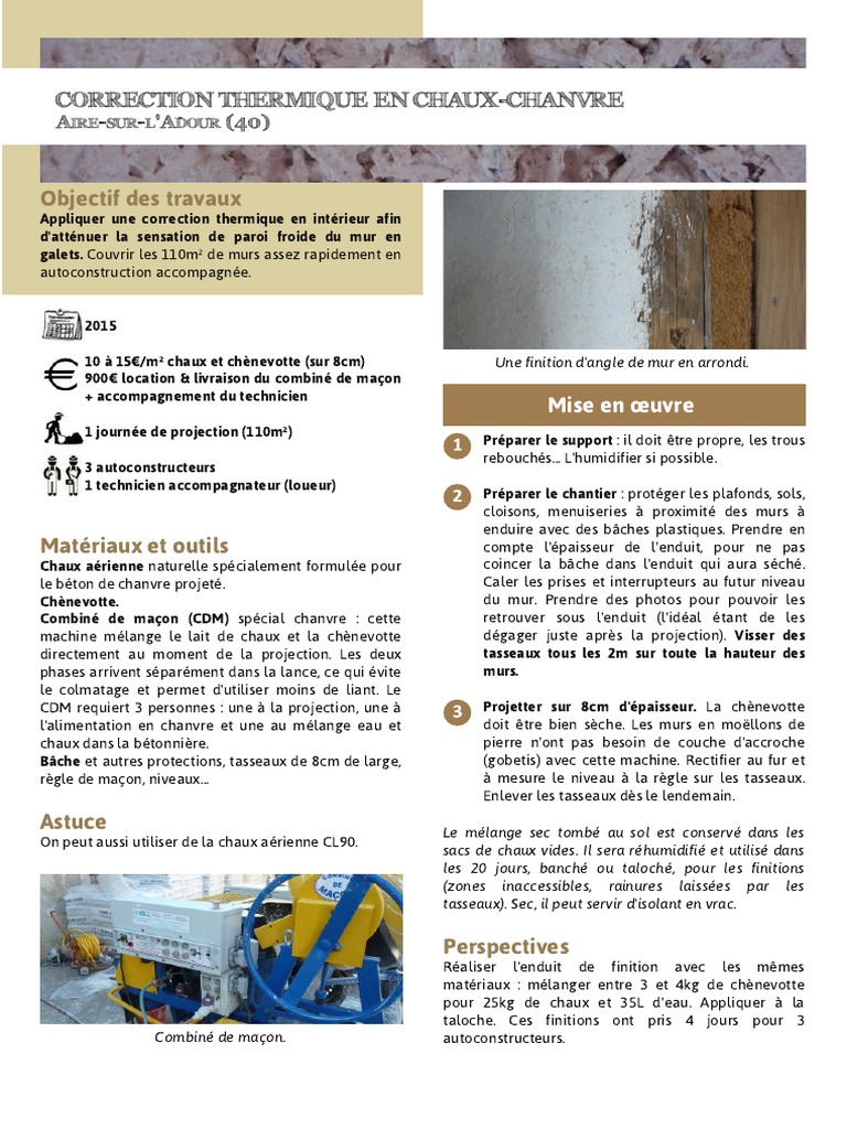 Dalle en chauxpouzzolane avantages et mise en œuvre PDF Chaux — free download
