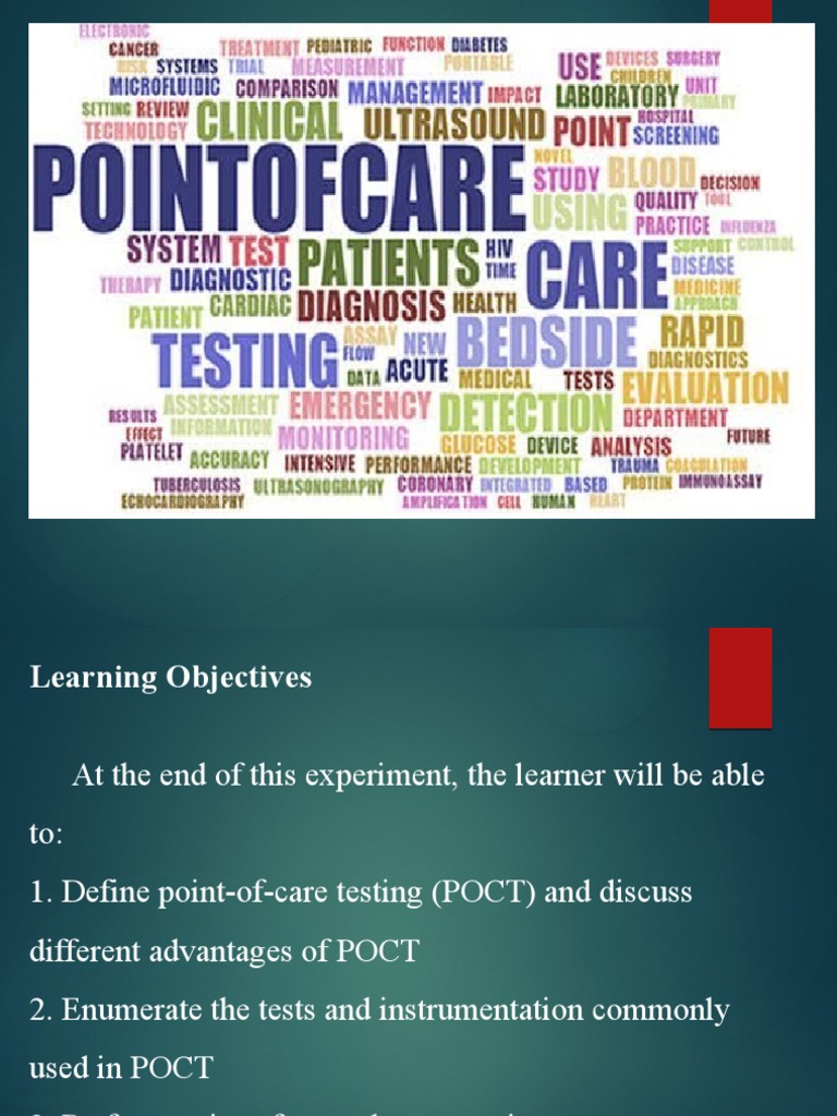 Overview of Point-of-Care Testing | PDF | Health Sciences | Medical Tests