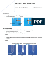 S3 Chemical Test Notes