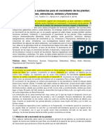 Una Revisión de Las Sustancias para El Crecimiento de Las Plantas - Sus Formas, Estructuras, Síntesis y Funciones