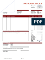 Proforma Invoice Template