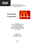 Mcdonalds Corporation: Mariano Marcos State University College of Business, Economics and Accountancy Batac, Ilocos Norte