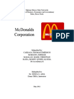 Mcdonalds Corporation: Mariano Marcos State University College of Business, Economics and Accountancy Batac, Ilocos Norte