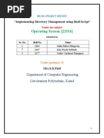 Operating System (22516) : "Implementing Directory Management Using Shell Script"