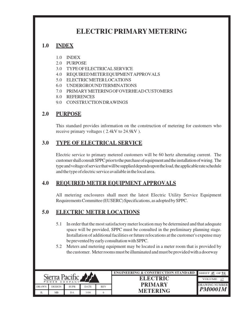 Primary Metering Design | PDF | Electrical Connector | Electricity