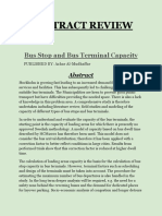 Abstract Review: Bus Stop and Bus Terminal Capacity