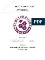 Makalah Matematika Integral Disusun Oleh