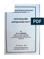 Nationalism-Antiquated Cult by N INNAIAH