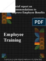 A Brief Report On Recommendations To Improve Employee Benefits