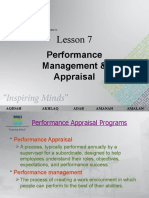 Lesson 7: Performance Management & Appraisal