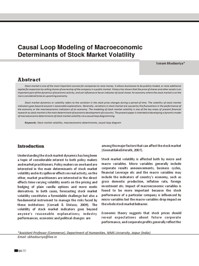 Causal Loop Model of Stock Market Volatility | PDF | Macroeconomics ...