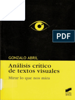 ABRIL, G. - Análisis Crítico de Textos Visuales. Mirar Lo Que Nos Mira