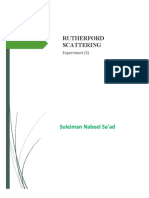 Rutherford Scattering: Suleiman Nabeel Sa'ad