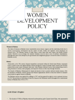 Woman Development Policy Pakistan