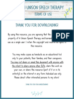 Thank You For Downloading!: in Unison Speech Therapy