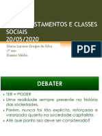 Sociologia Castas, Estamentos E Classes Sociais 20/05/2020: Maria Luciene Borges Da Silva 1º Ano Ensino Médio