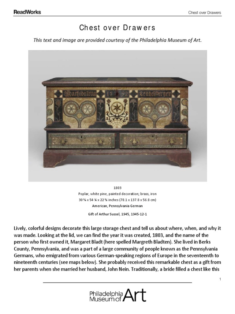 Chest Over Drawers PDF