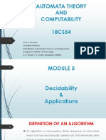 18CS54 - Atci - Module 5 - Decidability & Applications