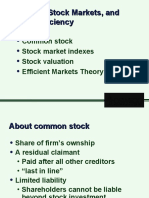 Stocks, Stock Markets, and Market Efficiency 8. Stocks, Stock Markets, and Market Efficiency