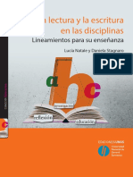 La Lectura y la Escritura en las disciplinas.  Lineamientos para su enseñanza. UGS(2018)