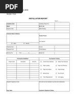 Machine Installation Report Template | PDF