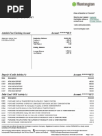 HUNTINGTON NATIONAL BANK Statement | PDF | Debits And Credits | Service