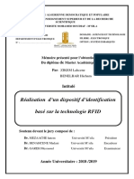 Réalisation D'un Dispositif D'identification Basé Sur La Technologie RFID