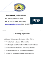 Personality Disorders: For BSC Psychiatry Students