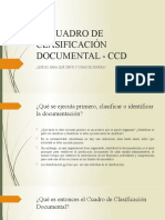 El Cuadro de Clasificación Documental - CCD