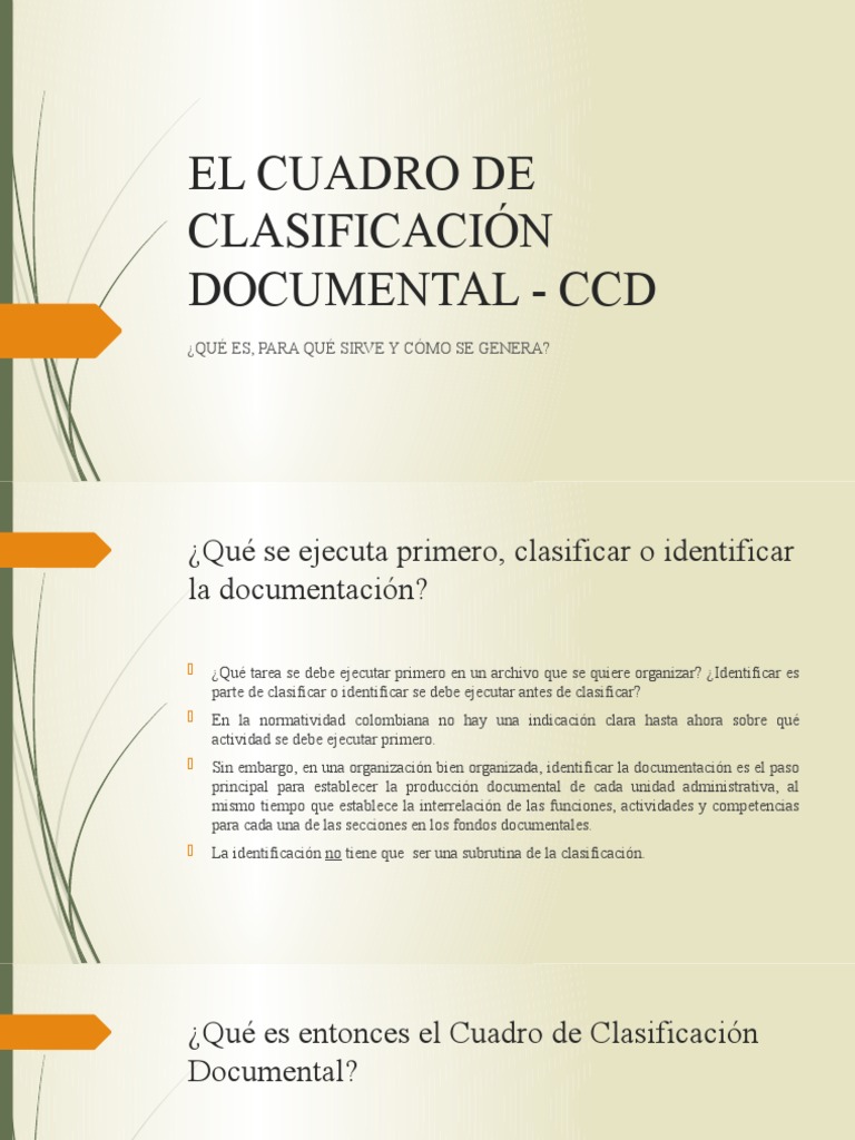 Guía Para La Elaboración Y Aplicación Del Cuadro De Clasificación