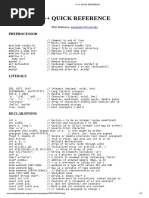 C++ Quick Reference