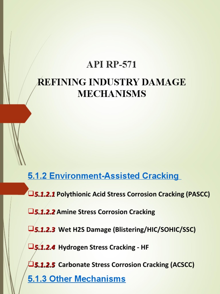 Damage Mechanisms in Refining Industry | PDF | Corrosion | Steel