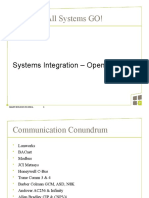 All Systems GO!: Systems Integration - Open & Legacy