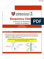 Bioquímica Clínica - Aula 2 - Automação Em Bioquímica e Controle de Qualidade