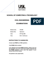 Hydraulics 2006 Exam