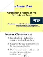 Customer Care Management Students of the Sri Lanka Air Force