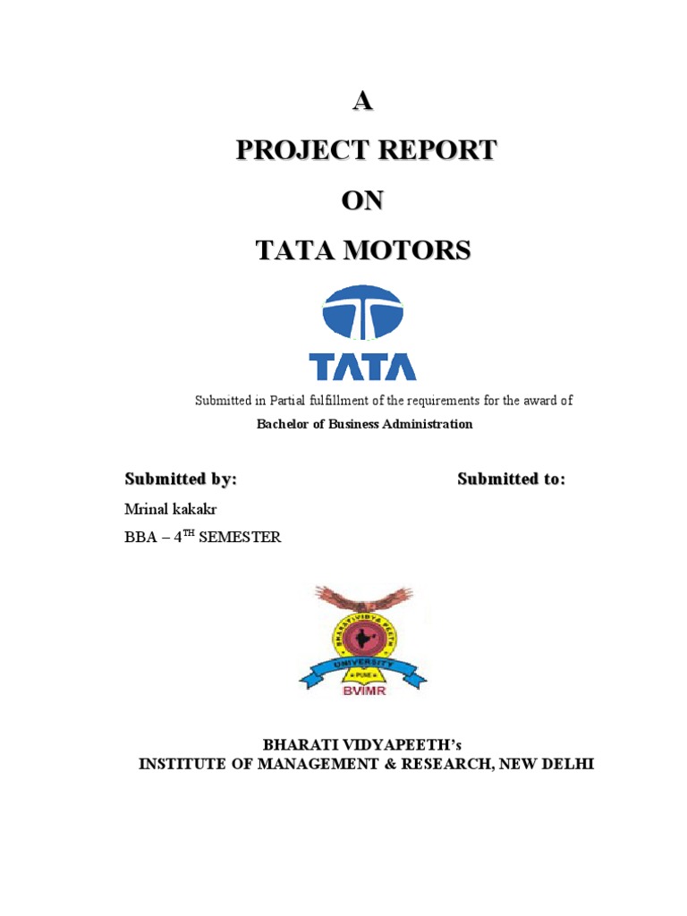 Tata Motor | PDF | Motor Vehicle | Land Vehicles