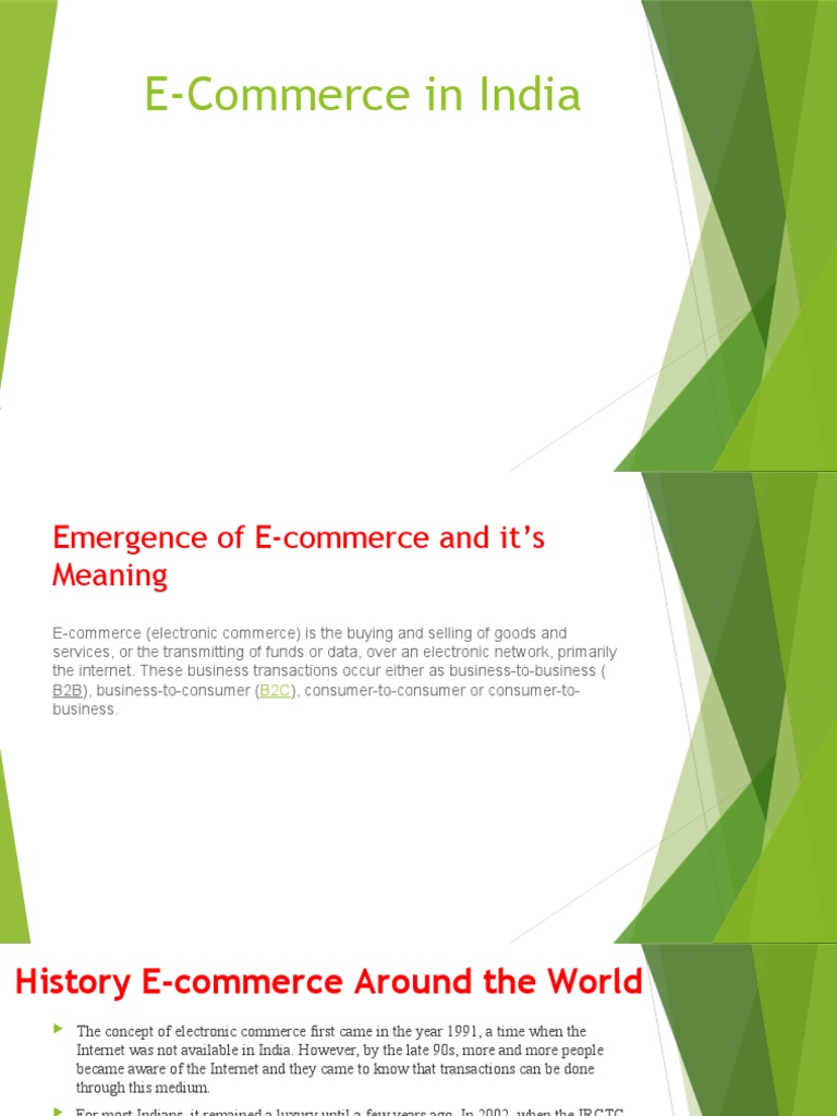 E-Commerce Landscape in India | PDF | E Commerce | Online Shopping