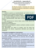 Déficit em Autocontrole e Padrões Narcísico-Esquizóide